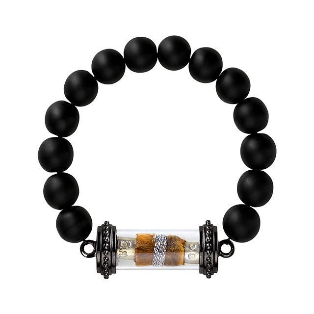 A black onyx Thai Amulet bead bracelet
