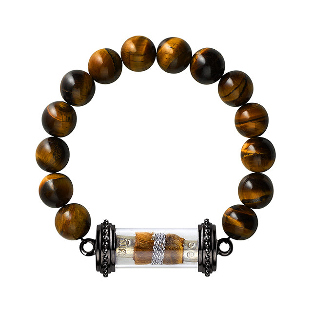 Tiger Eye bracelet with a Thai Amulet