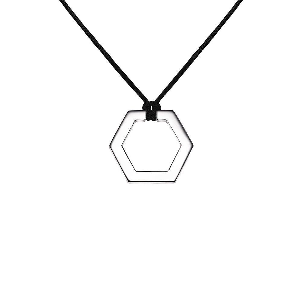 Silver Hexagon Pendant