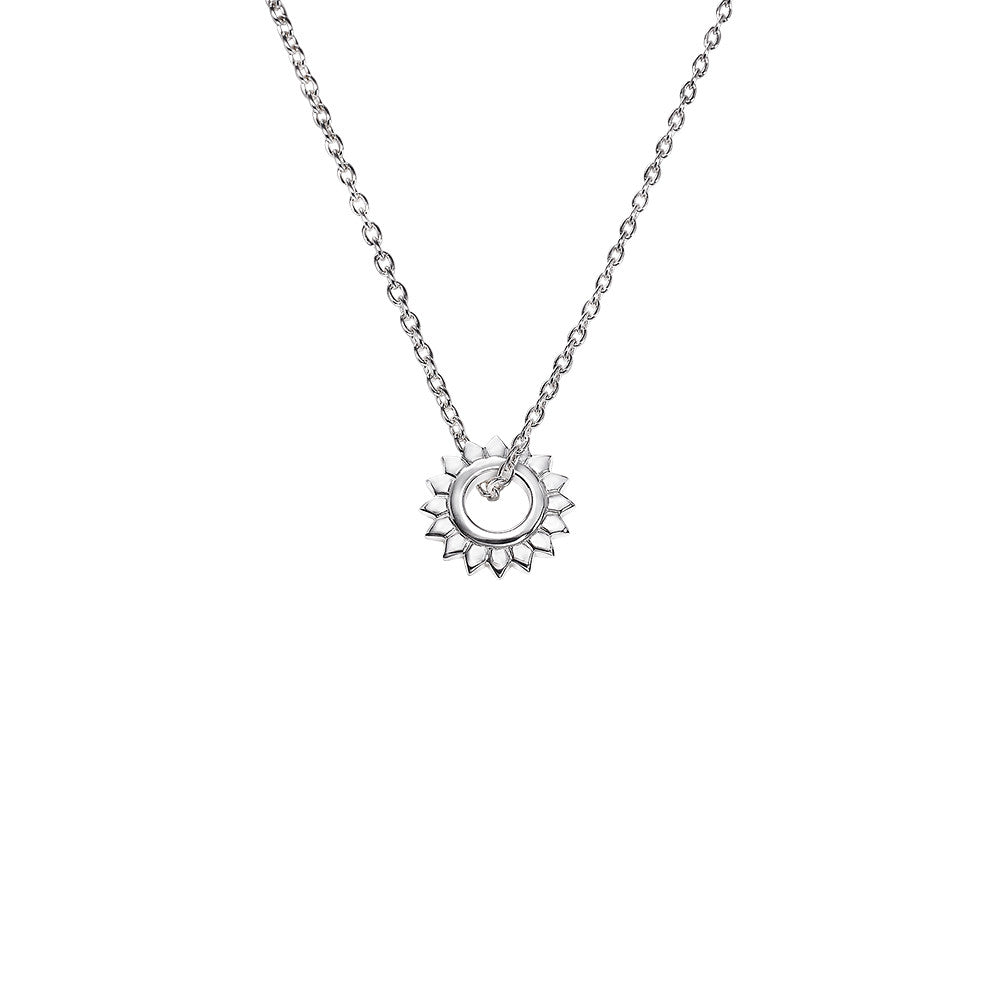 Silver Lotus Flower Necklace