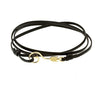 Arrow bracelet in 18k gold and leather - Tigers & Dragons