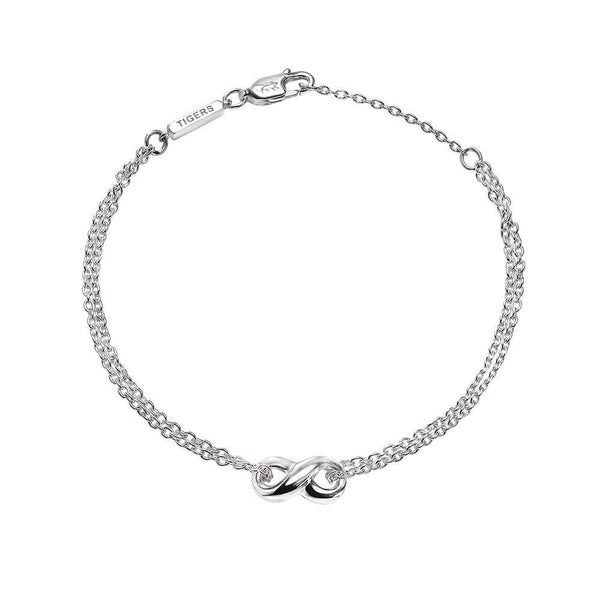 Infinity double chain bracelet in sterling silver - Tigers & Dragons