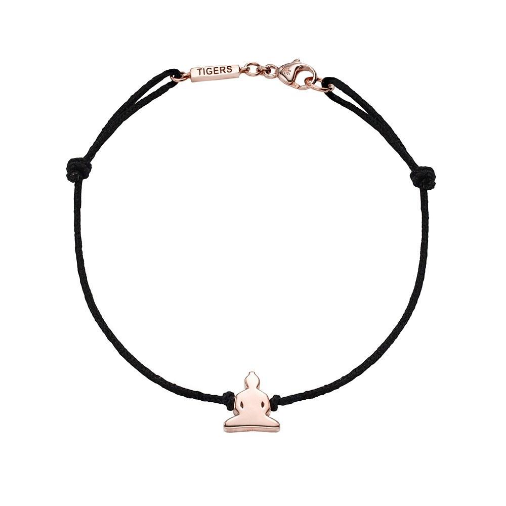 Silver Buddha bracelet plated in 18k rose gold - Tigers & Dragons