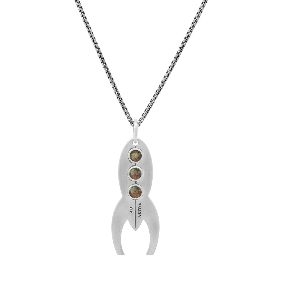 Ad Astra Labradorite Rocket Necklace - Tigers & Dragons