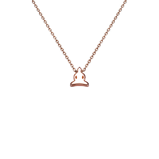 Buddha icon necklace plated in 18k rose gold