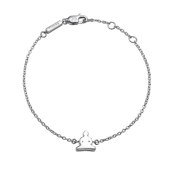 Buddha chain bracelet in sterling silver - Tigers & Dragons