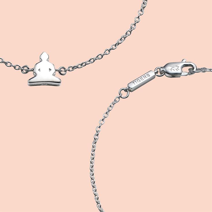Buddha chain bracelet in sterling silver - Tigers & Dragons