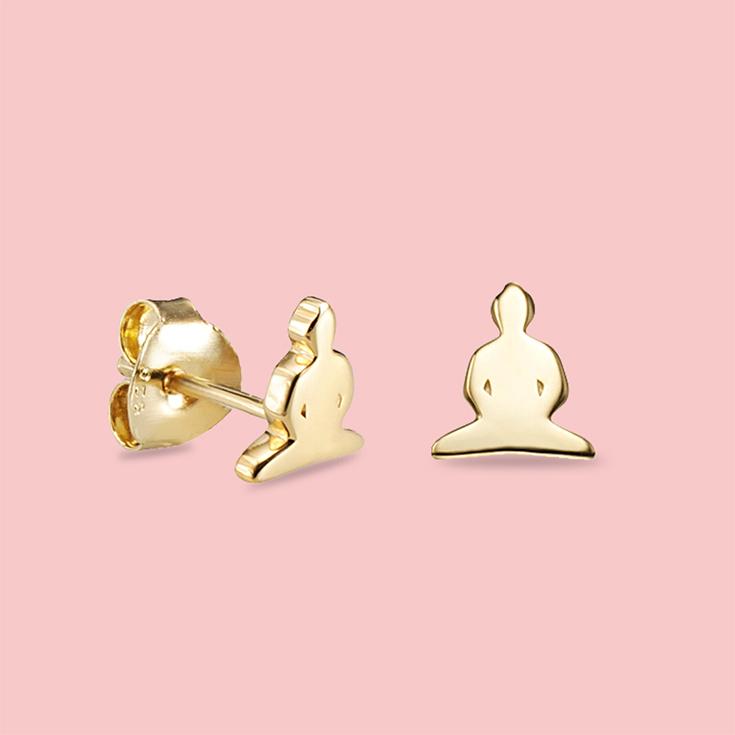 Buddha earrings in 18k gold - Tigers & Dragons
