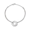 Full moon Enso double chain bracelet in sterling silver - Tigers & Dragons