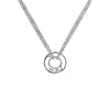 Full moon Enso double chain necklace in sterling silver - Tigers & Dragons