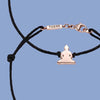 Silver Buddha bracelet plated in 18k rose gold - Tigers & Dragons