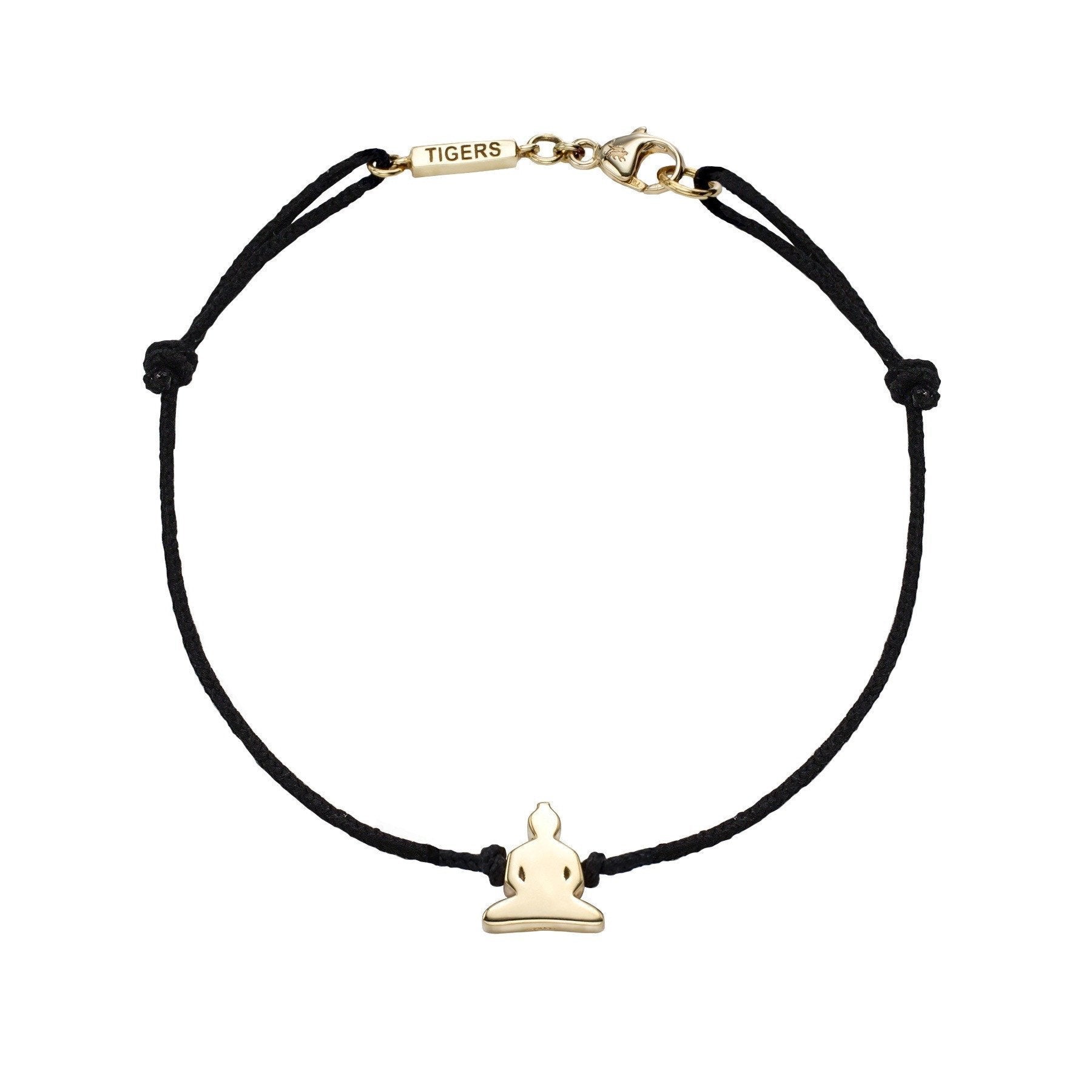 Silver Buddha bracelet plated in 18K yellow gold - Tigers & Dragons